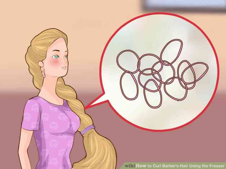 Image intitulée Friser les Cheveux de Barbie en Utilisant le Congélateur à l